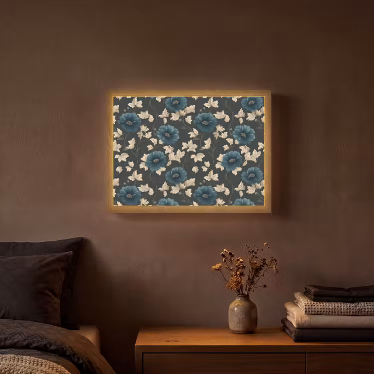 Lightbox - Wandlamp - Botanisch - Bloemen - Blauw — 3