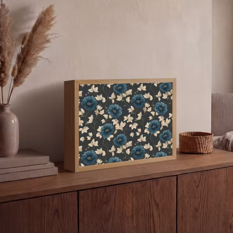 Lightbox - Wandlamp - Botanisch - Bloemen - Blauw — 4