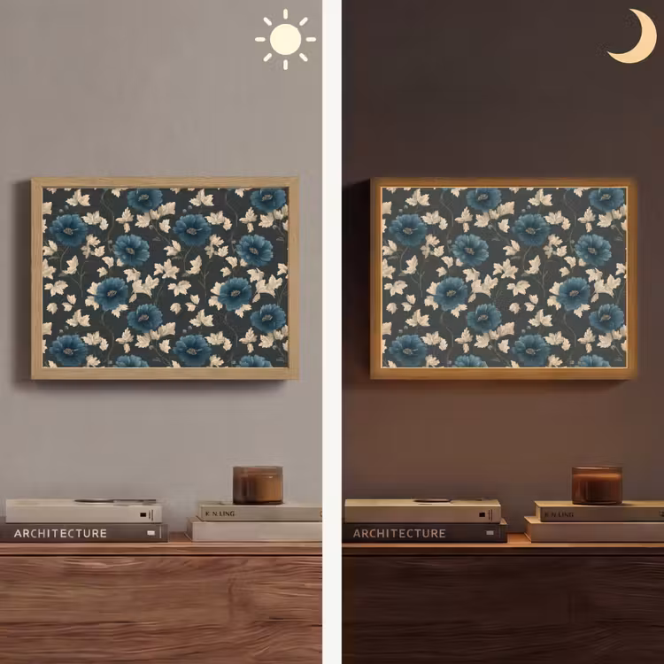Lightbox - Wandlamp - Botanisch - Bloemen - Blauw — 6