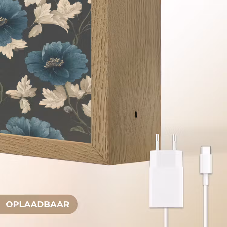 Lightbox - Wandlamp - Botanisch - Bloemen - Blauw — 7