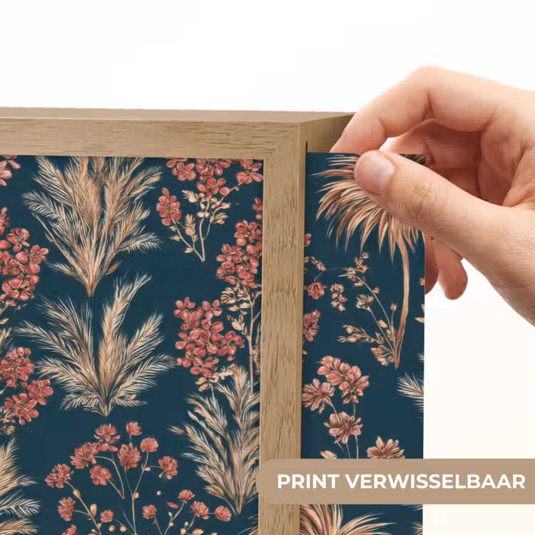 Lightbox - Wandlamp - Botanisch - Patroon - Blauw — 5