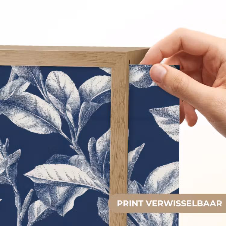 Lightbox - Wandlamp - Botanisch - Patroon - Blauw — 5