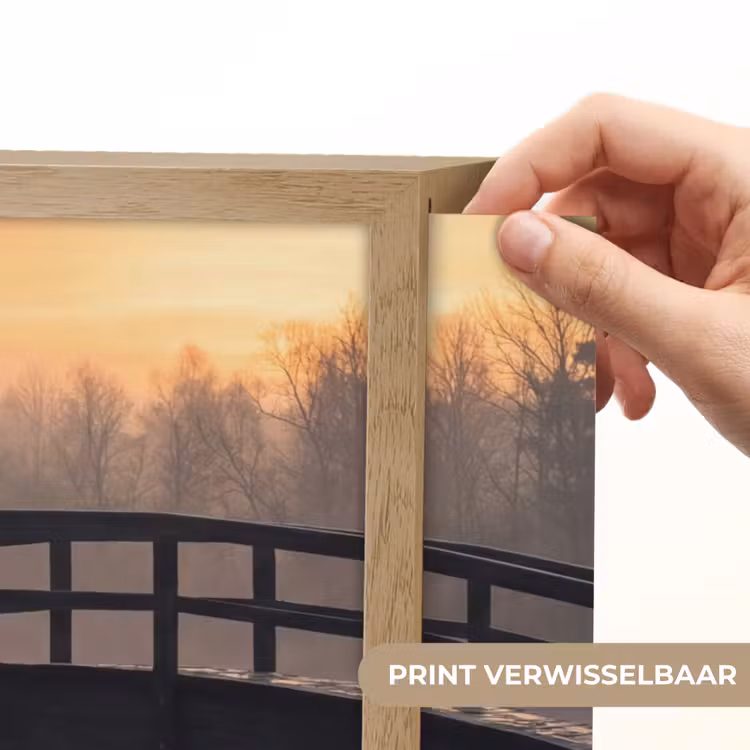 Lightbox - Wandlamp - Brug - Mist - Bomen - Water — 5