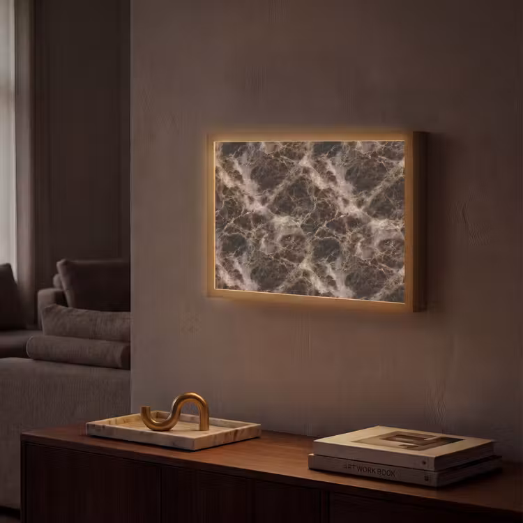 Lightbox - Wandlamp - Bruin - Goud - Marmer — 2