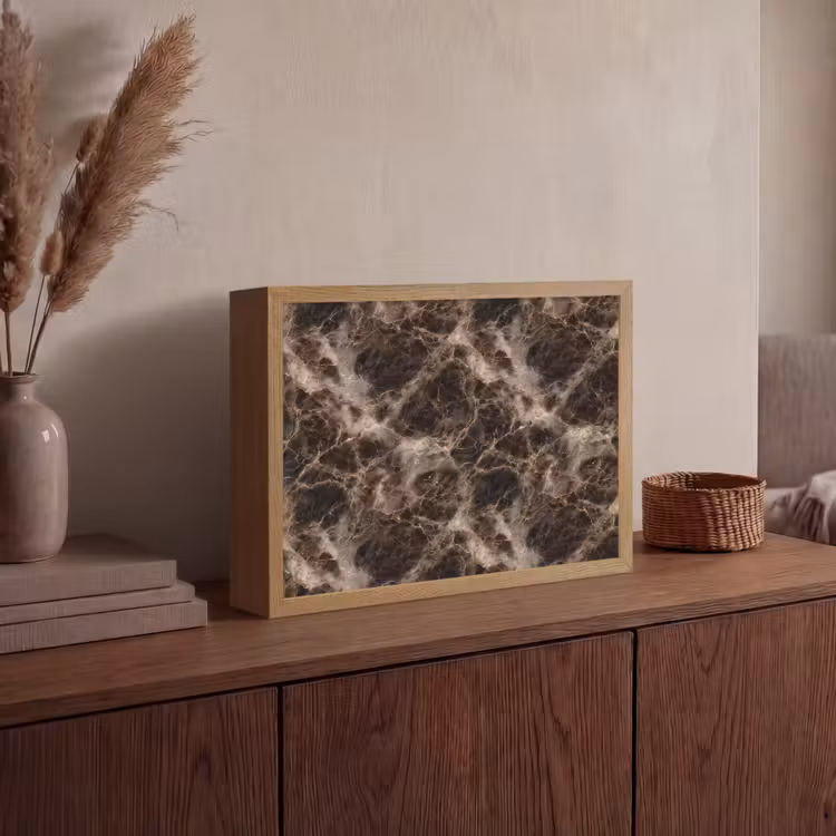 Lightbox - Wandlamp - Bruin - Goud - Marmer — 4