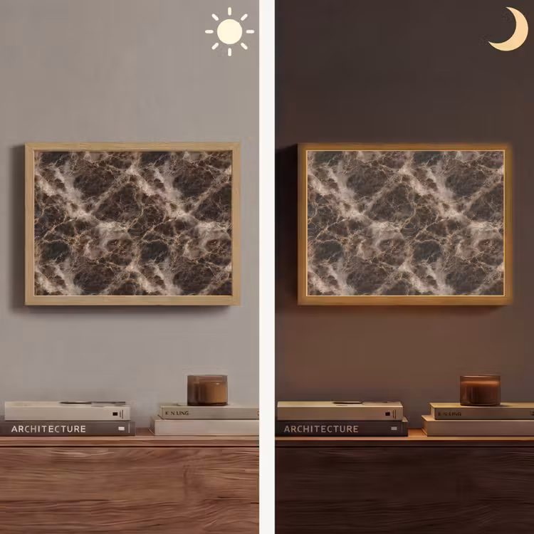 Lightbox - Wandlamp - Bruin - Goud - Marmer — 6