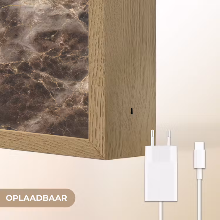 Lightbox - Wandlamp - Bruin - Goud - Marmer — 7