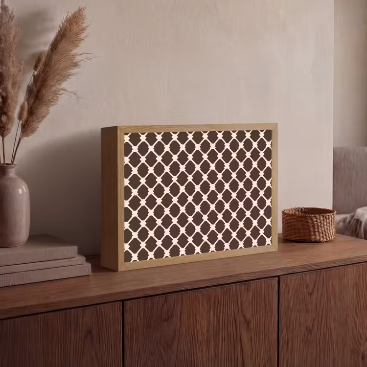Lightbox - Wandlamp - Bruin - Ruitpatroon - Geometrisch — 4