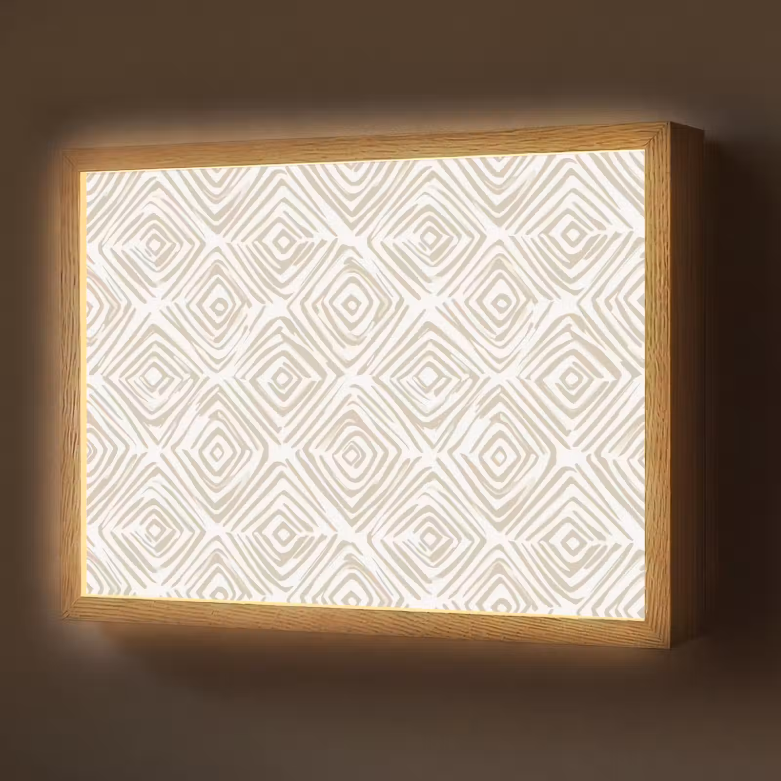 Lightbox - Wandlamp - Abstract - Ruit - Beige — 1
