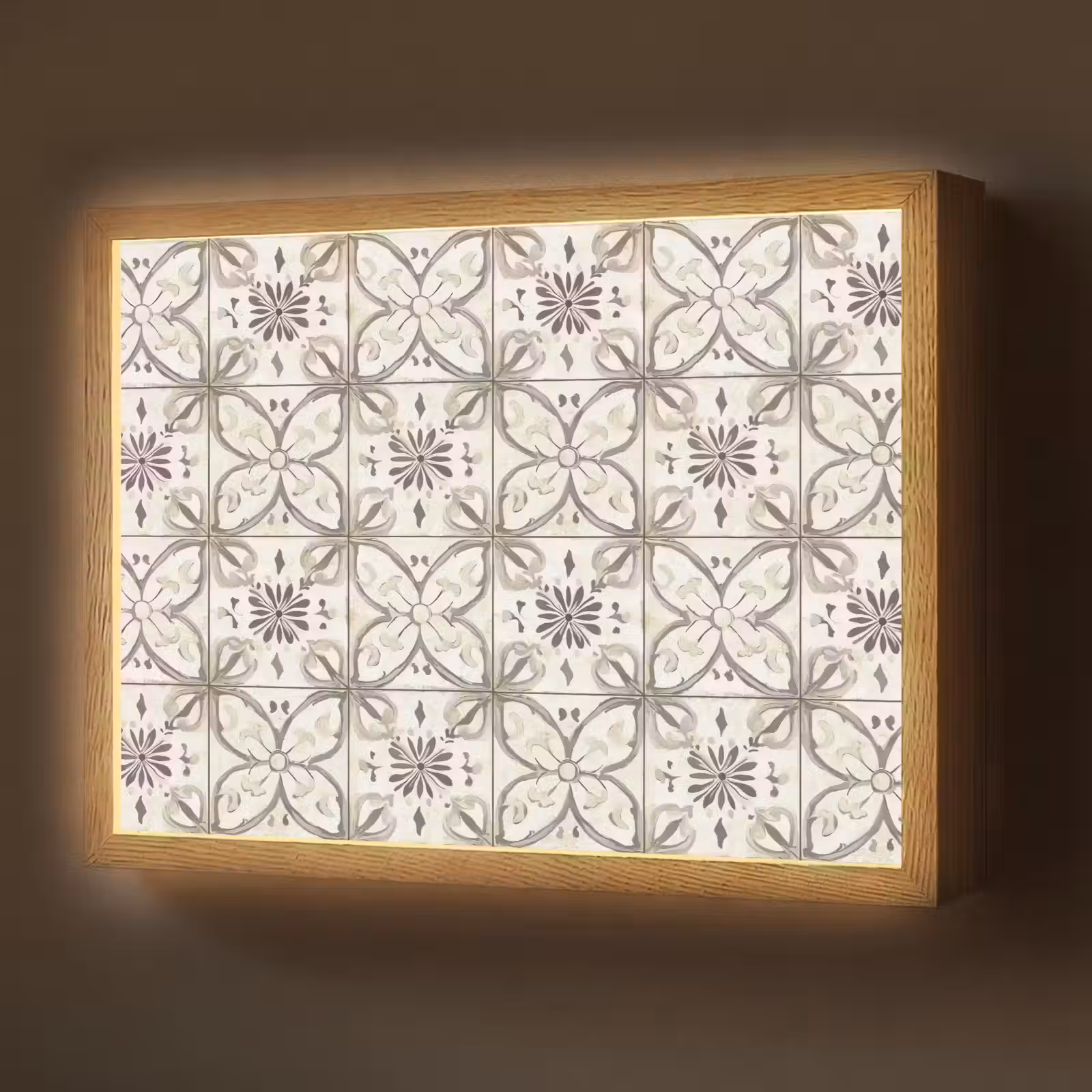 Lightbox - Wandlamp - Antiek - Tegel - Beige — 1