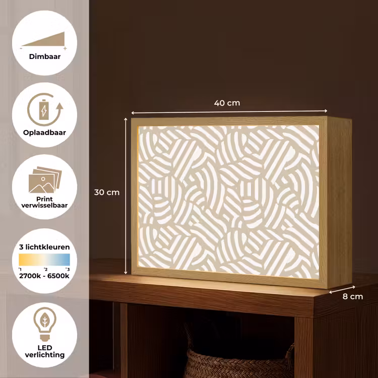 Lightbox - Wandlamp - Abstract - Modern - Beige — 10
