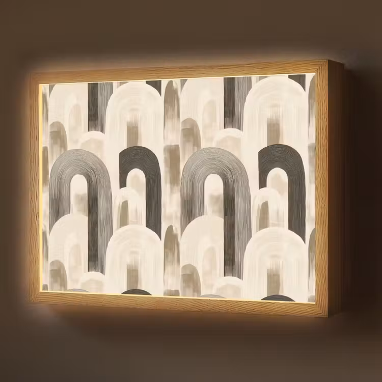 Lightbox - Wandlamp - Abstract - Patroon - Bogen — 1