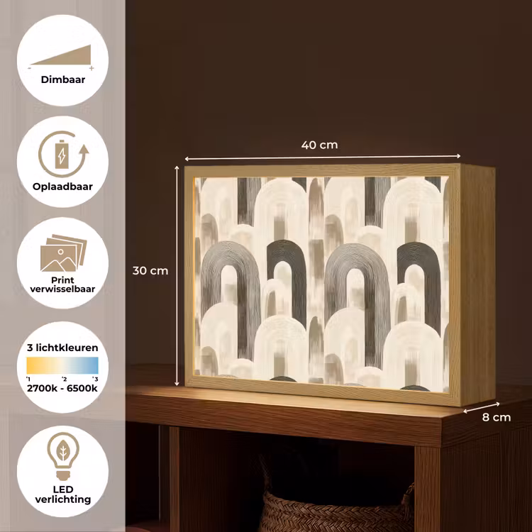 Lightbox - Wandlamp - Abstract - Patroon - Bogen — 10