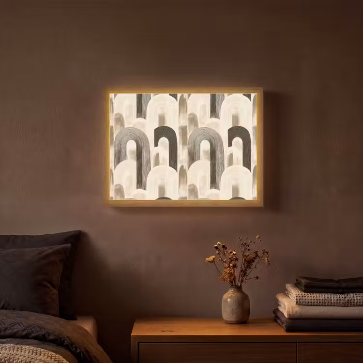 Lightbox - Wandlamp - Abstract - Patroon - Bogen — 3