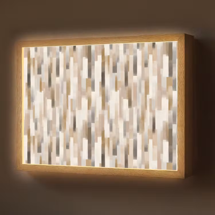 Lightbox - Wandlamp - Abstract - Patroon - Kwaststreken — 1