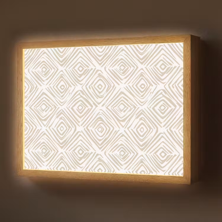 Lightbox - Wandlamp - Abstract - Ruit - Beige — 1