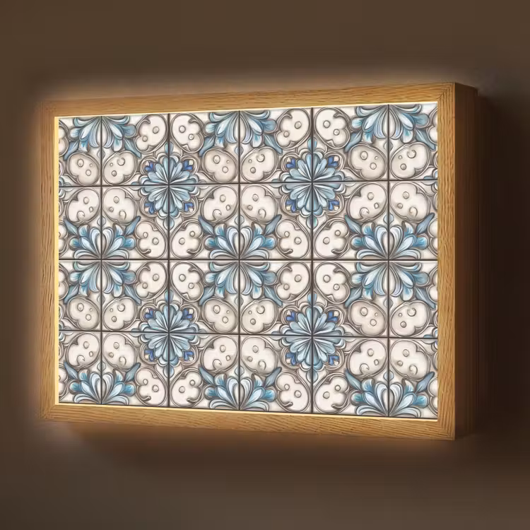 Lightbox - Wandlamp - Barok - Tegel - Kleurrijk — 1