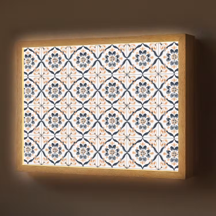 Lightbox - Wandlamp - Bladvorm - Patroon - Kleurrijk — 1
