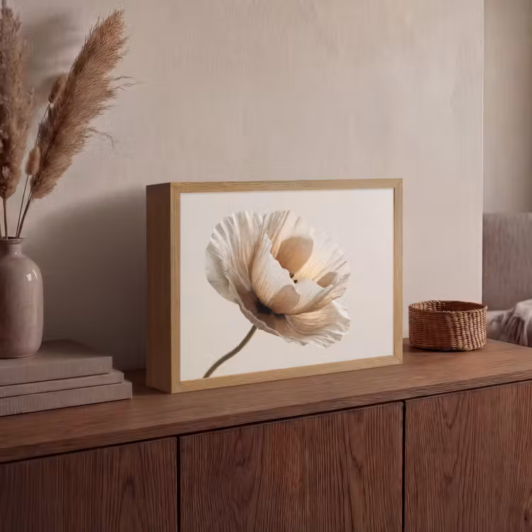 Lightbox - Wandlamp - Bloem - Beige - Crème — 4