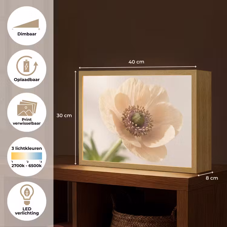 Lightbox - Wandlamp - Bloem - Minimalistisch - Groen — 10
