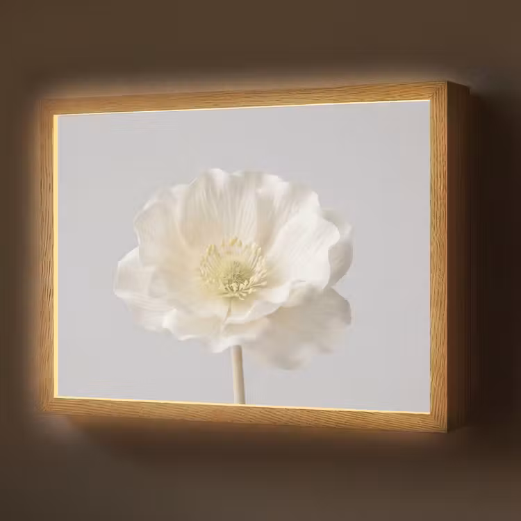 Lightbox - Wandlamp - Bloem - Minimalistisch -Wit — 1