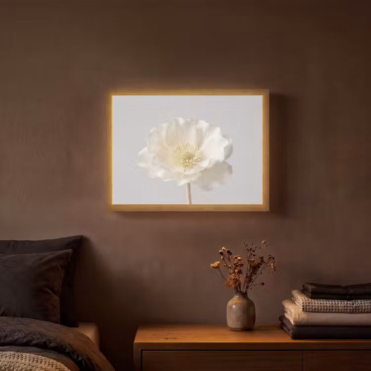 Lightbox - Wandlamp - Bloem - Minimalistisch -Wit — 3