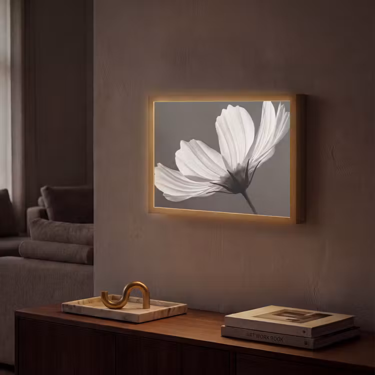 Lightbox - Wandlamp - Bloem - Minimalistisch - Zwart - Wit — 2