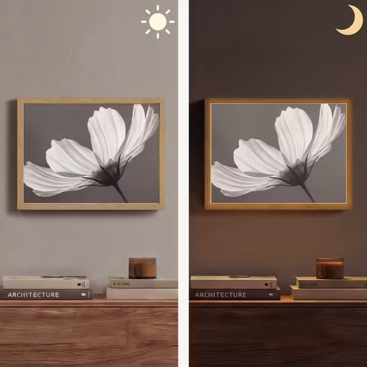 Lightbox - Wandlamp - Bloem - Minimalistisch - Zwart - Wit — 6