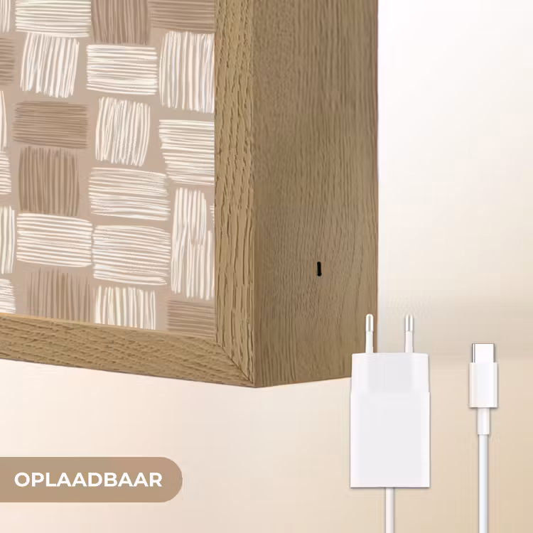 Lightbox - Wandlamp - Blok - Patroon - Bruin — 7
