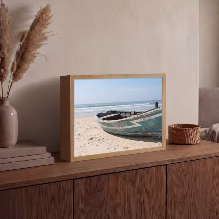 Lightbox - Wandlamp - Boot - Zandstrand - Zee — 4