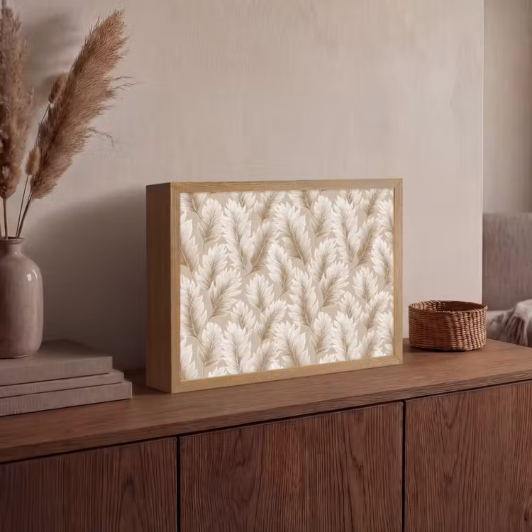 Lightbox - Wandlamp - Botanisch - Patroon - Beige — 4