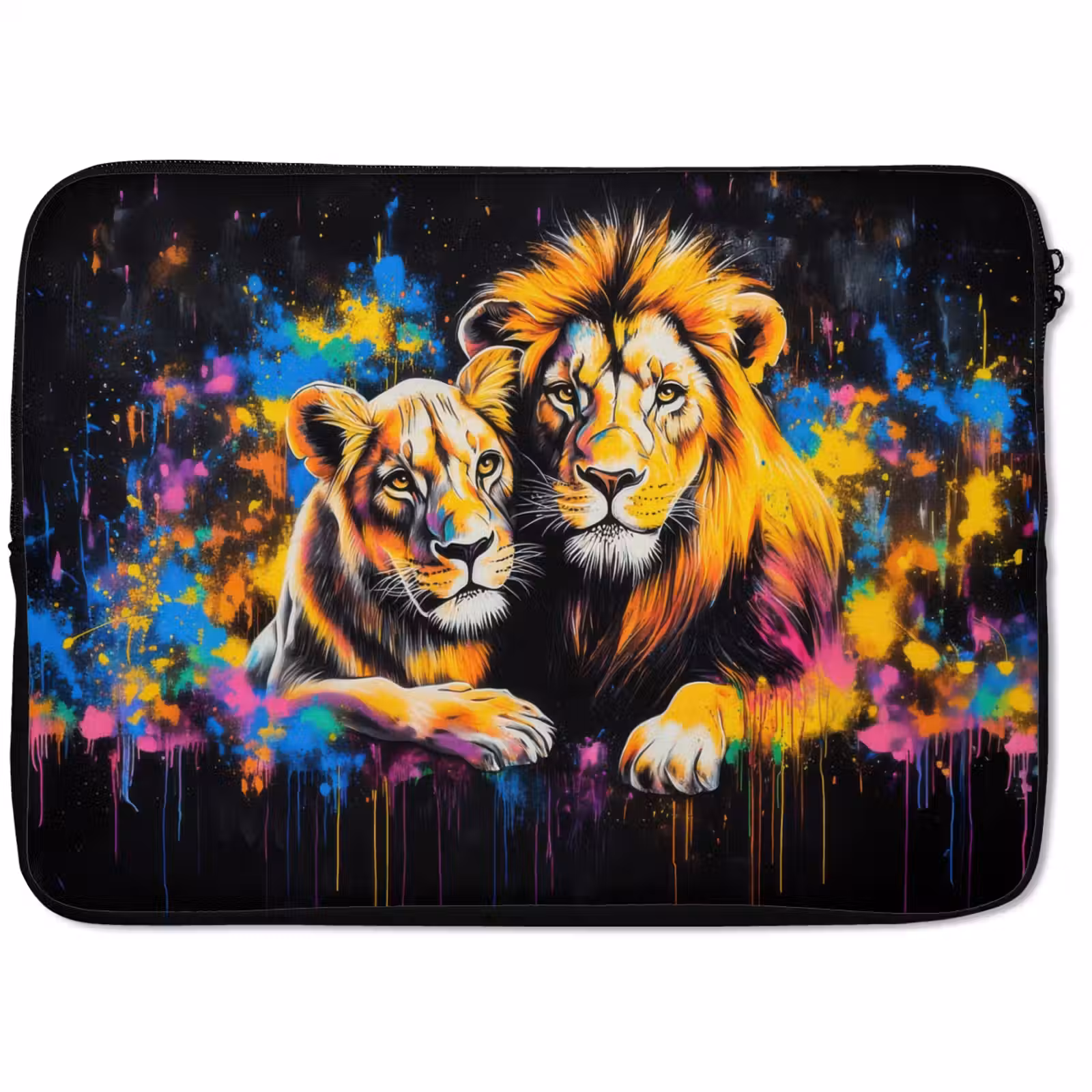 Laptophoes - Leeuwen - Schilderij - Kleuren — 1