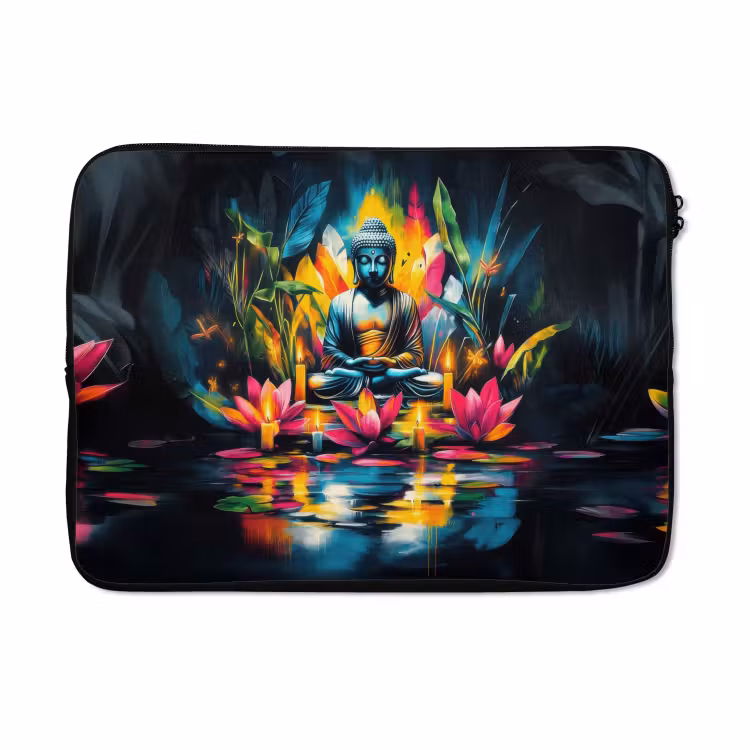 Laptophoes - Kaarsen - Bloemen - Buddha - Water — 5