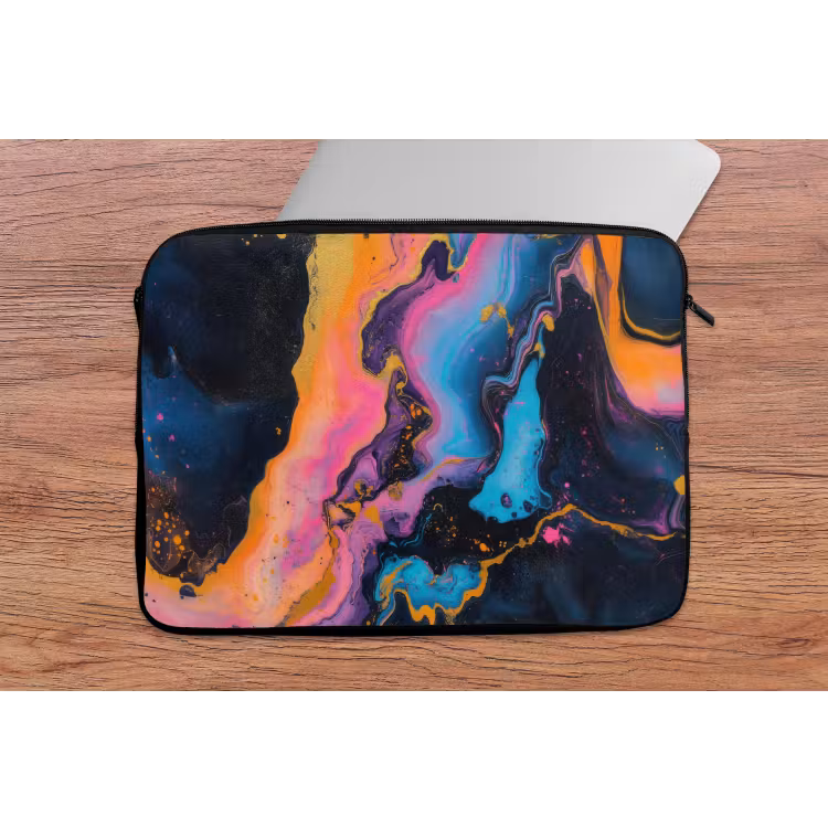 Laptophoes - Modern - Marmer - Oranje — 2