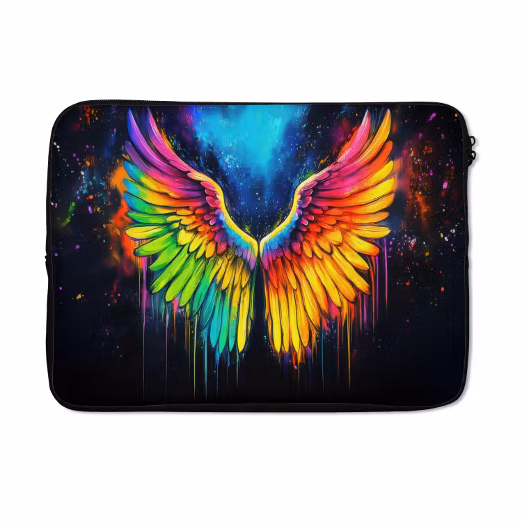 Laptophoes - Regenboogkleuren - Vleugels - Magisch — 5