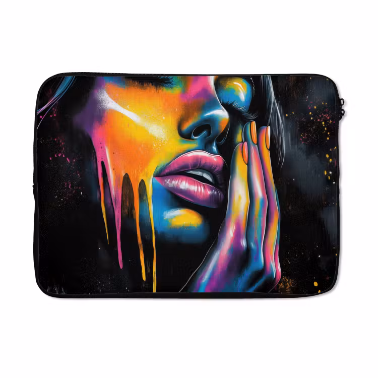 Laptophoes - Vrouw - Gezicht - Verf - Kunstzinnig — 5
