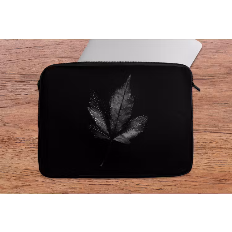 Laptophoes - Zwart - Blad — 2