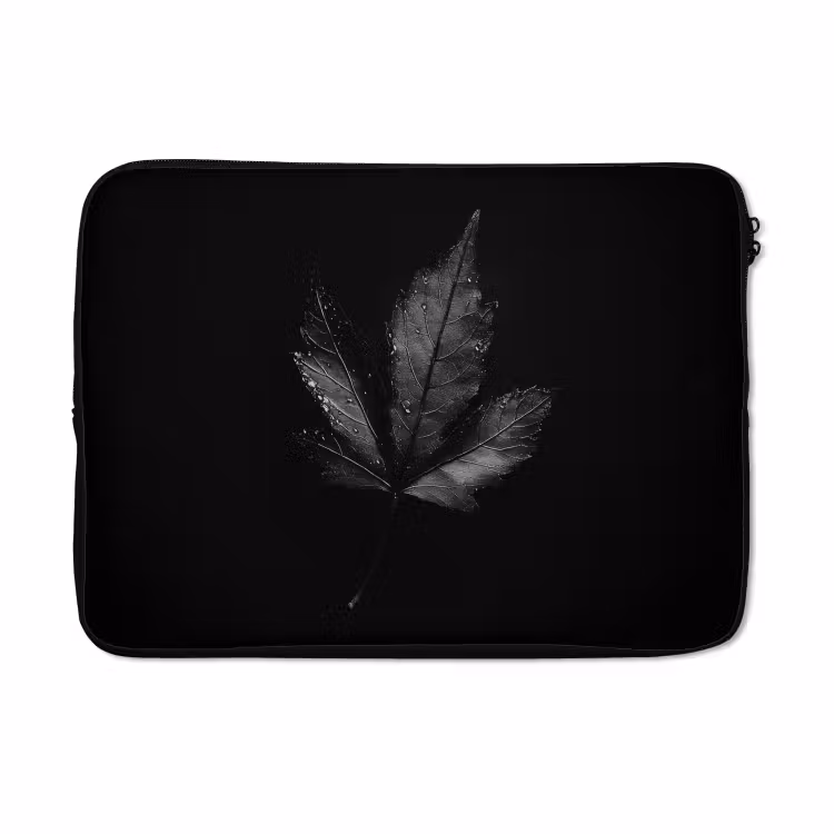 Laptophoes - Zwart - Blad — 5