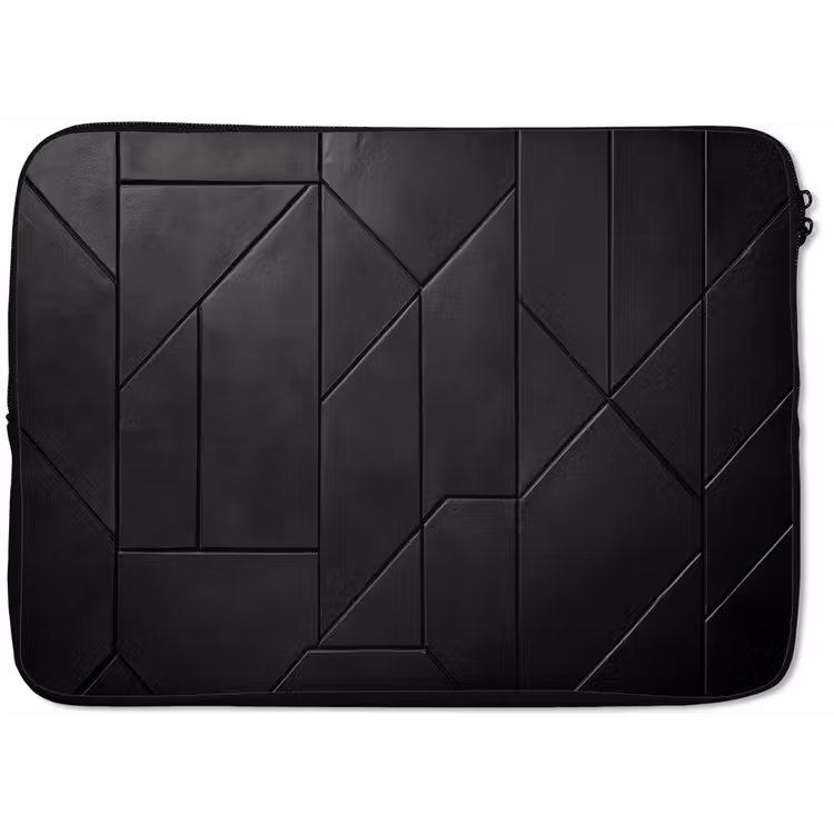 Laptophoes - Zwart - Geometrisch - Tegeltjes — 1