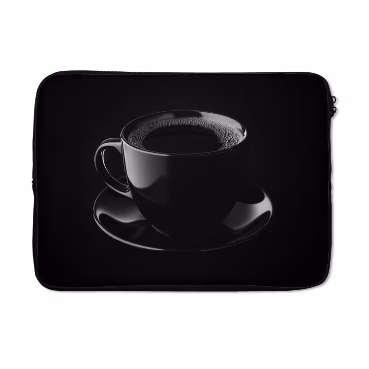 Laptophoes - Zwart - Koffie - Kopje — 5