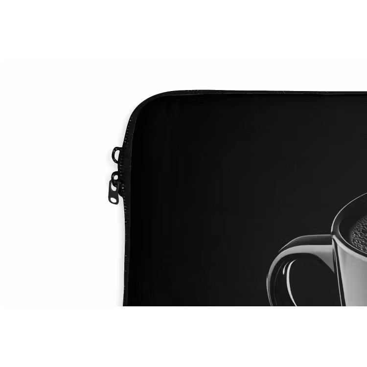 Laptophoes - Zwart - Koffie - Kopje — 6