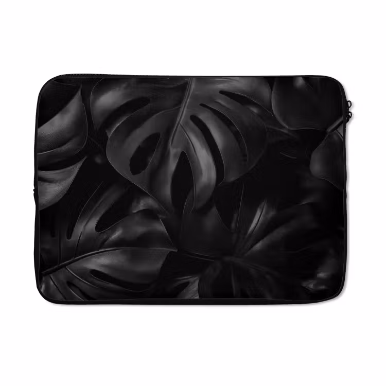 Laptophoes - Zwart - Monstera - Bladeren — 5