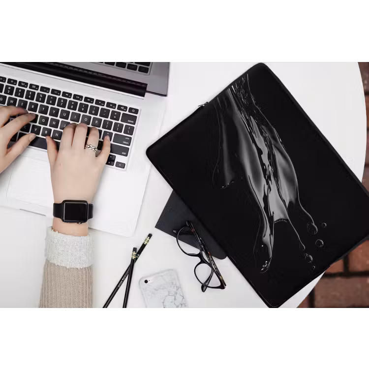 Laptophoes - Zwart - Splash - Water — 3