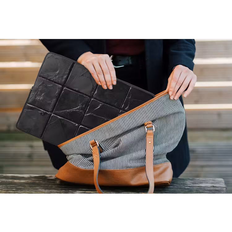 Laptophoes - Zwart - Tegels - Steen — 4