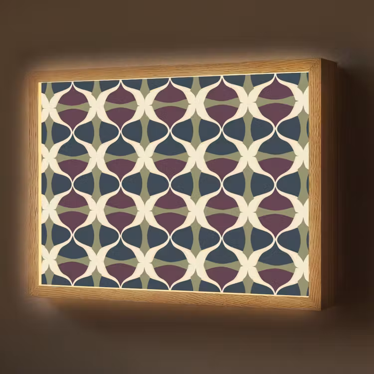 Lightbox - Wandlamp - Abstract - Retro - Kleurrijk — 1