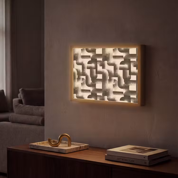Lightbox - Wandlamp - Abstract - Retro - Zwart — 2