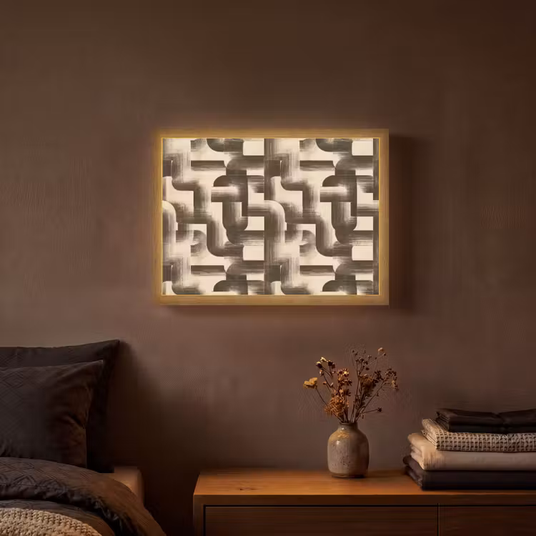 Lightbox - Wandlamp - Abstract - Retro - Zwart — 3