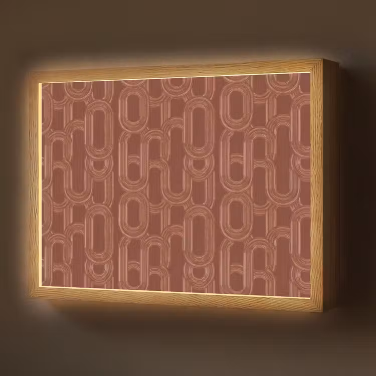 Lightbox - Wandlamp - Abstract - Textuur - Bruin — 1