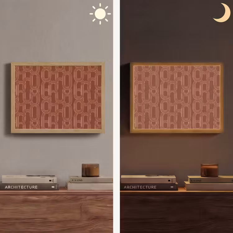 Lightbox - Wandlamp - Abstract - Textuur - Bruin — 6
