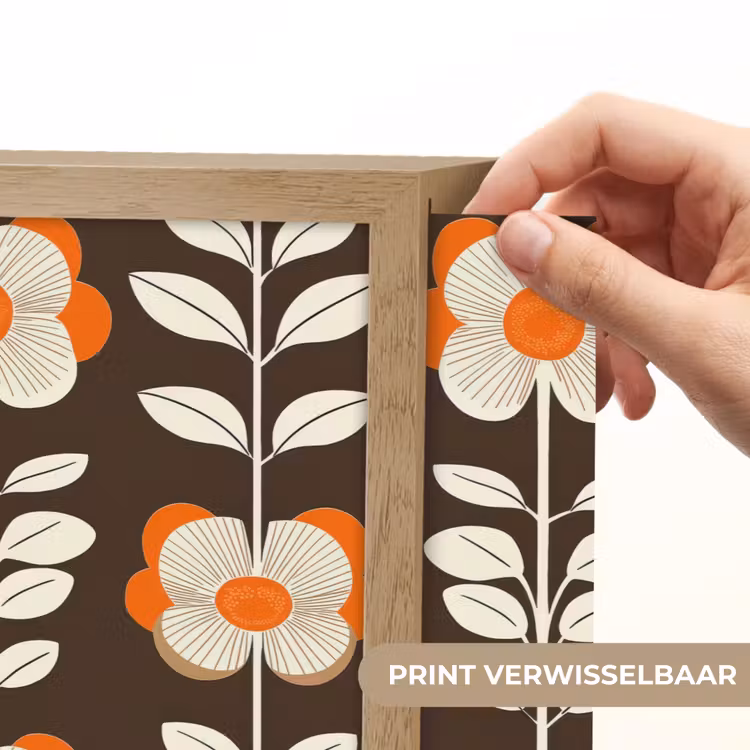 Lightbox - Wandlamp - Bloemen - Retro - Bruin — 5